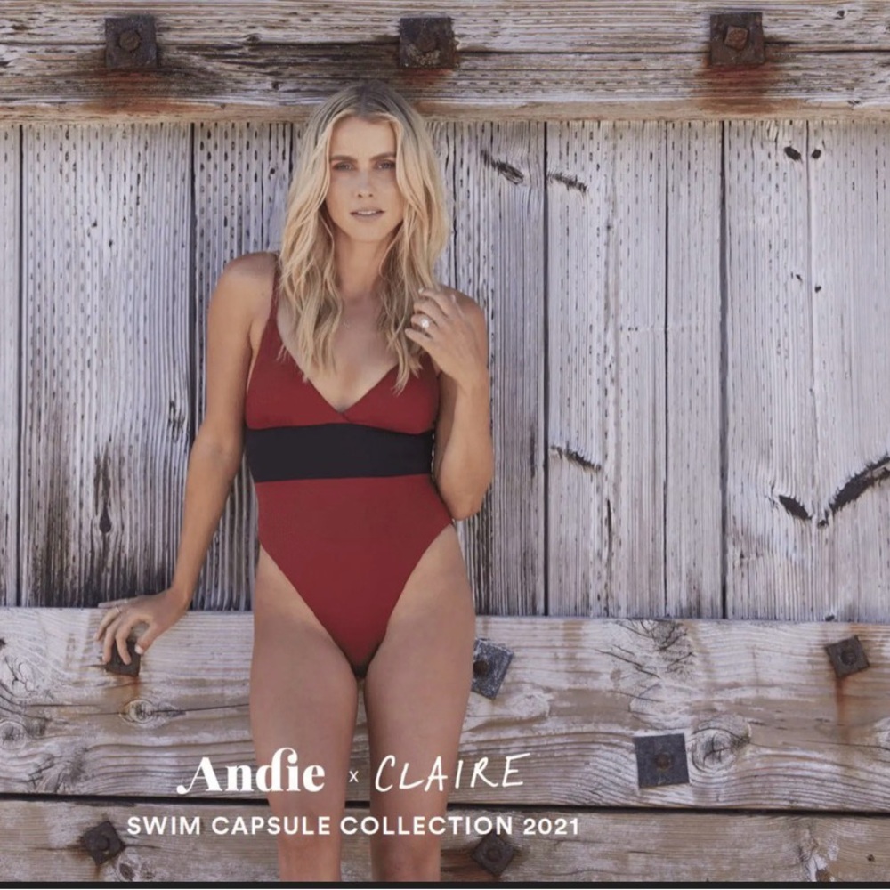Andie Red and Black One Piece Swimsuit
